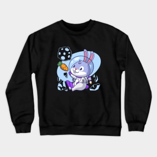 Astronaut And Rabbit Crewneck Sweatshirt